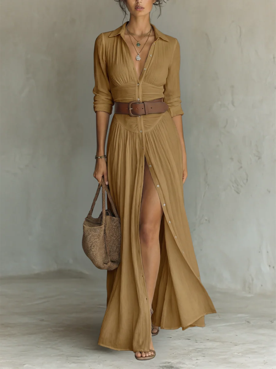Robe longue en lin Katerina™