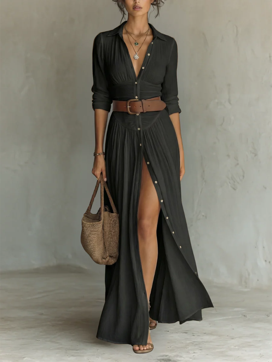 Robe longue en lin Katerina™