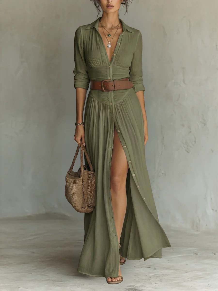 Robe longue en lin Katerina™