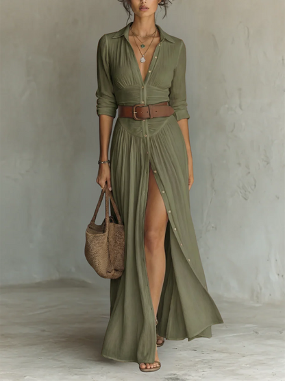Robe longue en lin Katerina™