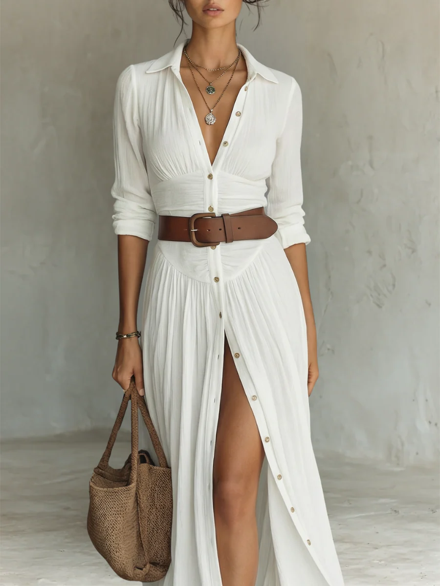 Robe longue en lin Katerina™
